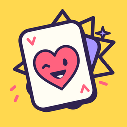 Icône officielle de Solitaire POP : une carte au cœur souriant